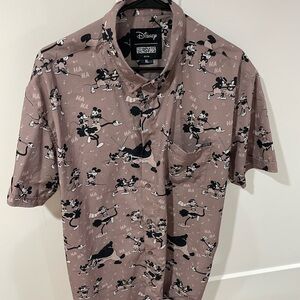 RSVLTS Brown Mickey Mouse Shirt